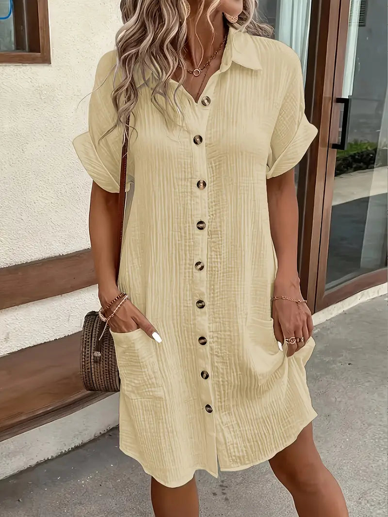 Alessia & Co™ | Vestido Suelto – Corte y Textura Suave de Alta Gama