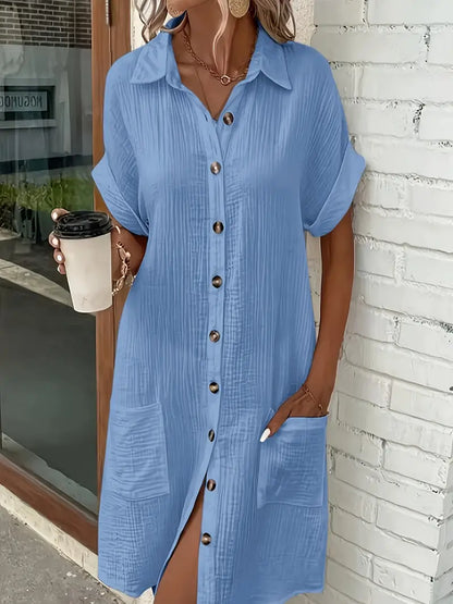 Alessia & Co™ | Vestido Suelto – Corte y Textura Suave de Alta Gama