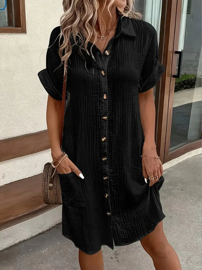 Alessia & Co™ | Vestido Suelto – Corte y Textura Suave de Alta Gama