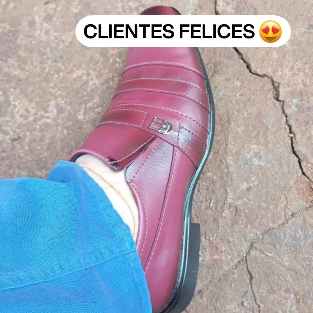 [¡COMPRÁ 1 Y LLEVATE 3 DE REGALO!] Zapatos de Cuero Premium + Cinturón + Billetera + Reloj Digital
